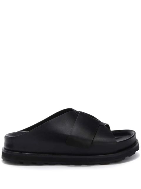 Jil Sander platform leather slides - Black - zdjęcie produktu nr 1
