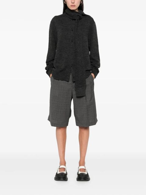 MM6 Maison Margiela buttoned tie-neck cardigan - Grey - zdjęcie produktu nr 2