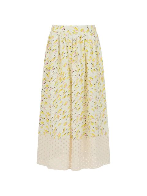 Marni Brushstroke abstract print skirt - White - zdjęcie produktu nr 1