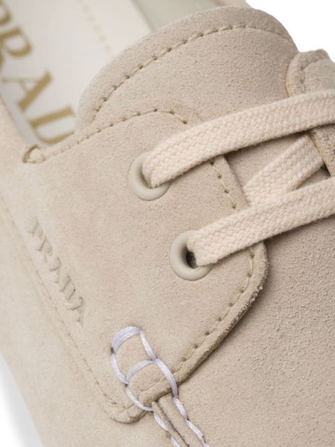 Prada suede driving shoes - Neutrals