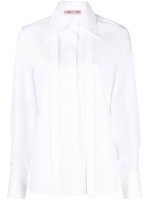 Valentino Garavani scarf-detail cotton poplin shirt - White - zdjęcie produktu nr 1