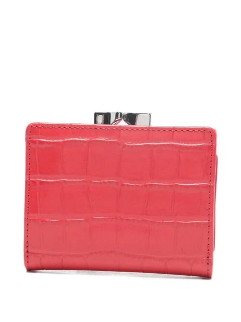 Vivienne Westwood small Frame croc-effect clasp wallet - Red - zdjęcie produktu nr 2