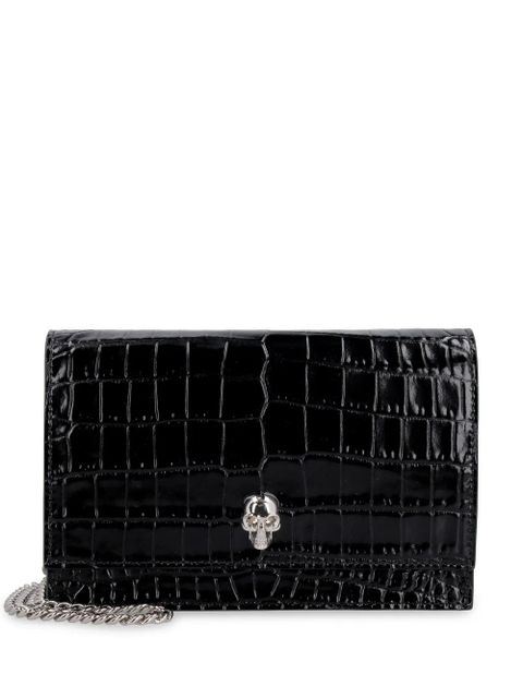 Alexander McQueen skull-embellished clutch bag - Black - zdjęcie produktu nr 1