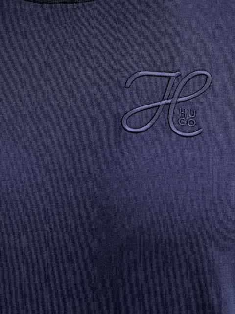 HUGO t-shirt bawełniany damski kolor granatowy 50550901