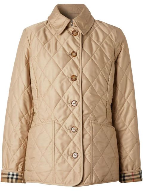 Burberry diamond-quilted jacket - Neutrals - zdjęcie produktu nr 1