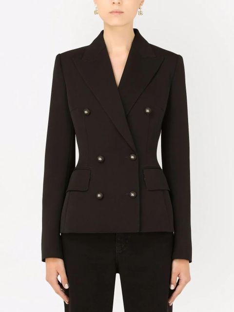 Dolce & Gabbana Dolce double-breasted wool blazer - Black