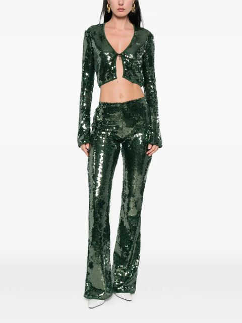 Oséree Marilyn sequin trousers - Green - zdjęcie produktu nr 2