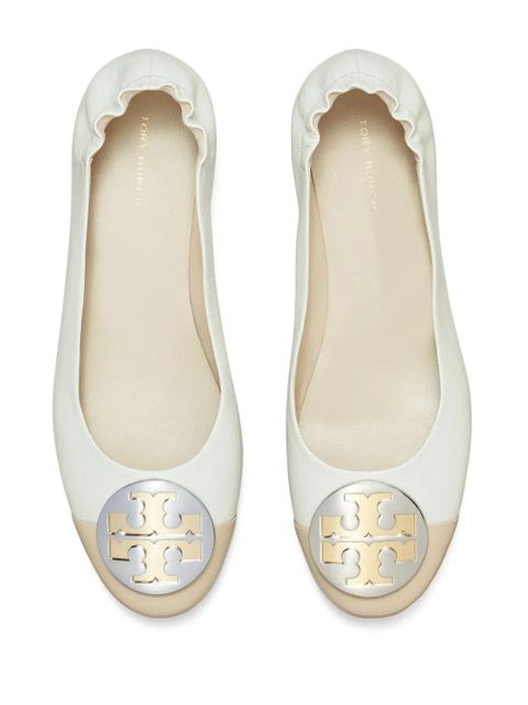 Tory Burch Claire cap-toe ballerina shoes - Grey