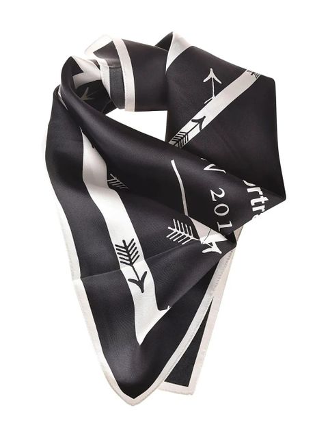 Self-Portrait logo-detail scarf - Black - zdjęcie produktu nr 1