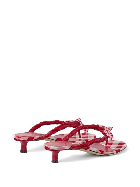 Jimmy Choo bow braided mules - Red
