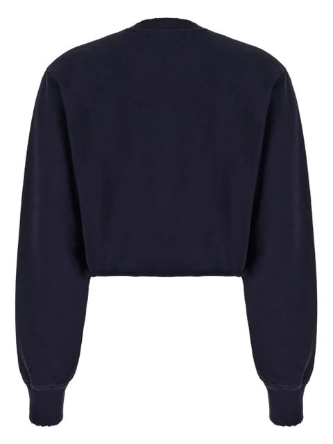 AMBUSH logo-embroidered cotton sweatshirt - Blue