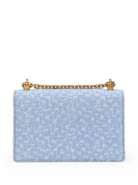 Dolce & Gabbana logo plaque bouclé cross body bag - Blue - zdjęcie produktu nr 2
