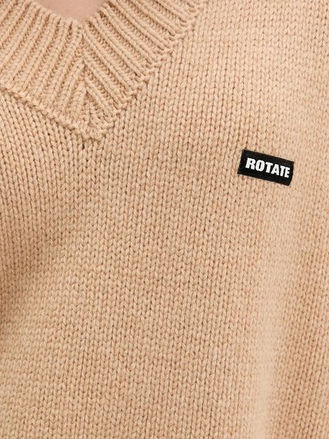 Rotate sweter wełniany kolor beżowy 1147631753 - zdjęcie produktu nr 2