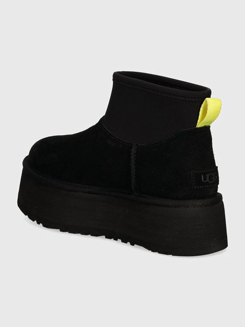 UGG śniegowce zamszowe Classic Mini Dipper kolor czarny 1168170-BLK