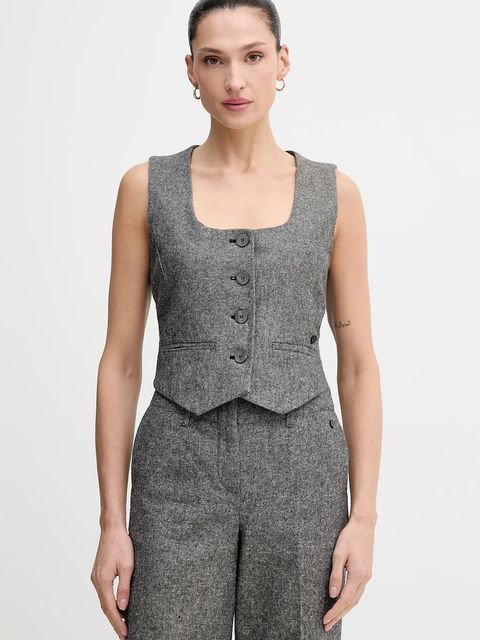 Pedro del Hierro kamizelka kolor szary jednorzędowa 7312264 - zdjęcie produktu nr 1