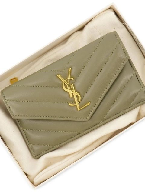 Saint Laurent quilted card case - Green