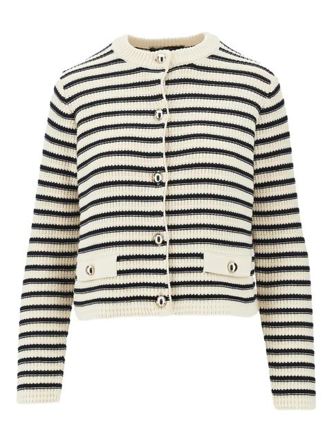 Weekend Max Mara striped button cardigan - White - zdjęcie produktu nr 1