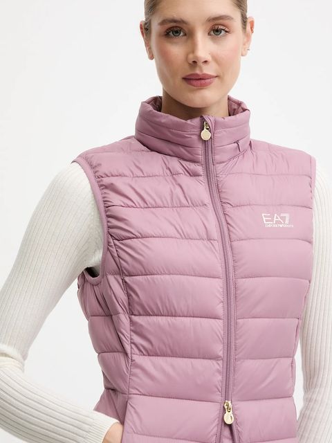 EA7 Emporio Armani bezrękawnik kolor różowy przejściowy AF12477.7W000472