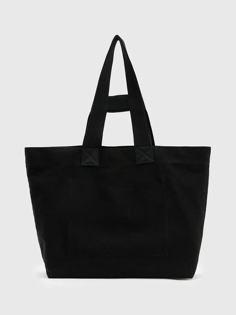 AllSaints torebka bawełniana ALI kolor czarny W163XA