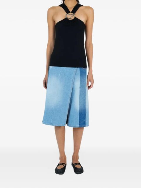 Coperni halterneck metal-logo cotton blouse - Black - zdjęcie produktu nr 2