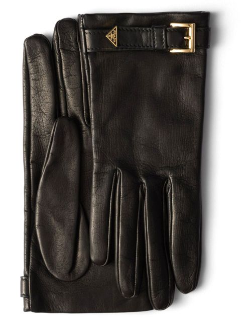 Prada leather gloves - Black - zdjęcie produktu nr 1