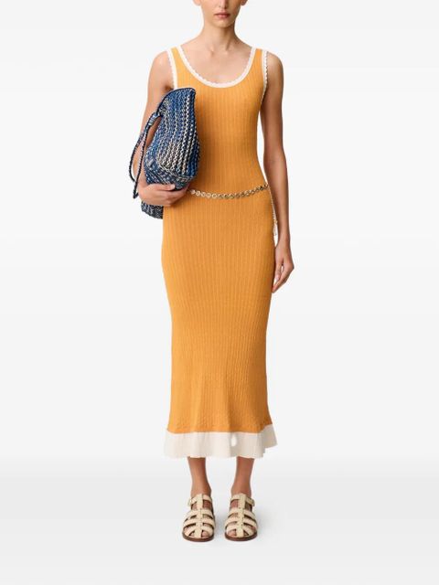 Claudie Pierlot scalloped knitted dress - Orange - zdjęcie produktu nr 2