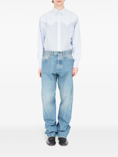 Maison Margiela seam-detail tapered jeans - Blue - zdjęcie produktu nr 2