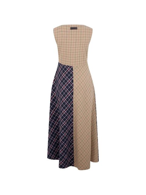 Barbour checked-pattern asymmetrical dress - Blue - zdjęcie produktu nr 2