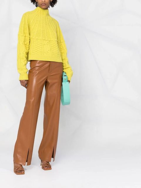 Nanushka curved seam straight-leg trousers - Brown