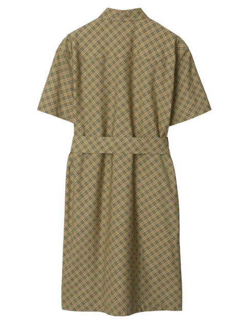 Burberry checked cotton shirtdress - Green - zdjęcie produktu nr 2