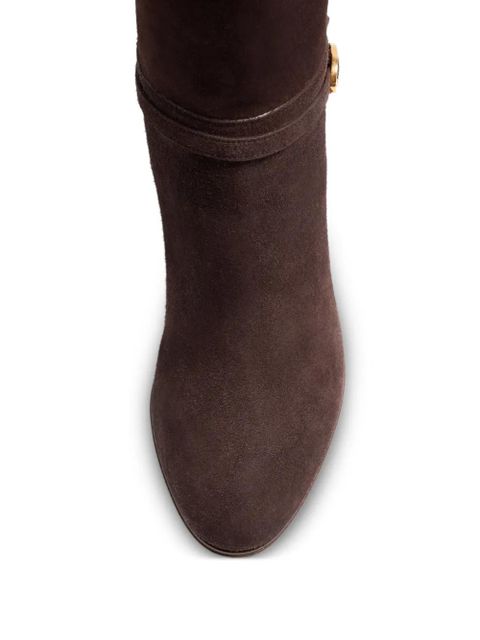 Valentino Garavani Pattie Crust leather boots 75mm - Brown