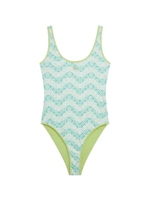 Casablanca monogram swimsuit - Green