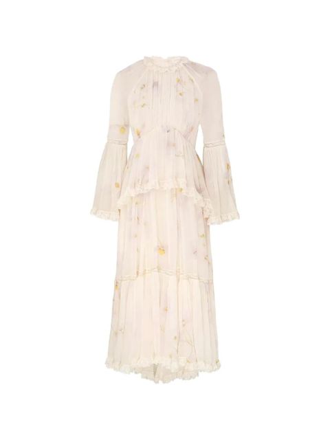 ZIMMERMANN floral lace midi dress - Neutrals - zdjęcie produktu nr 1