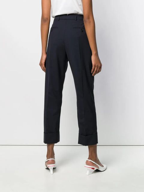 Prada cropped tailored trousers - Blue