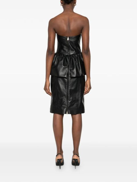 FENDI strapless peplum midi dress - Black