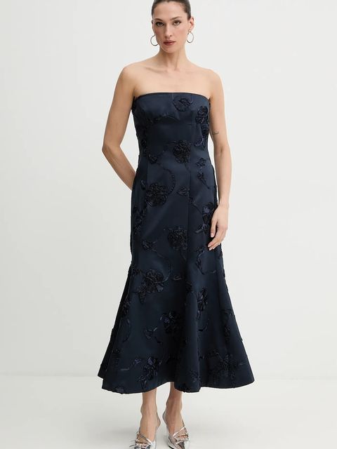 Rotate sukienka kolor granatowy midi rozkloszowana 1145922318 - zdjęcie produktu nr 1