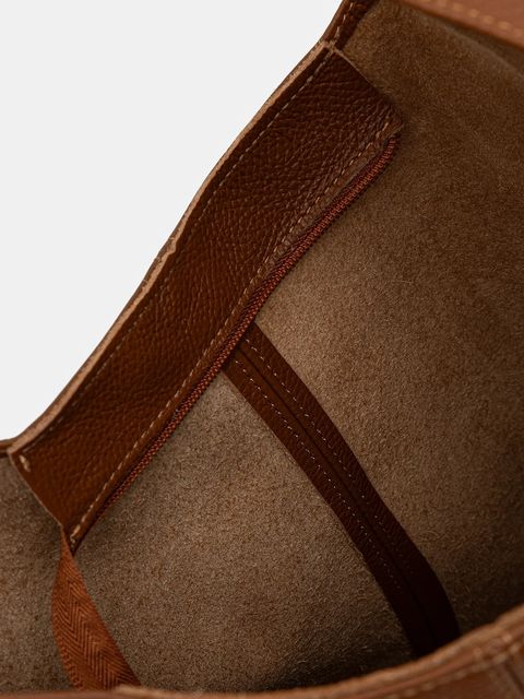 Answear.LAB torebka skórzana kolor brązowy