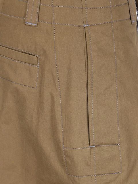 LEMAIRE Volume pleated shorts - Brown