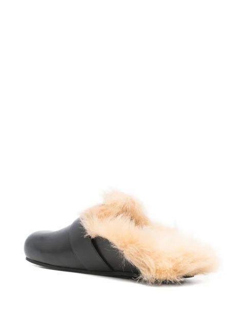 Balmain buckle-detail leather mules - Black