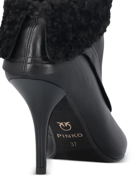 PINKO 90mm logo boots - Black