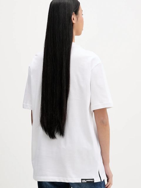 Karl Lagerfeld Jeans t-shirt bawełniany damski kolor biały B1W17061 - zdjęcie produktu nr 2