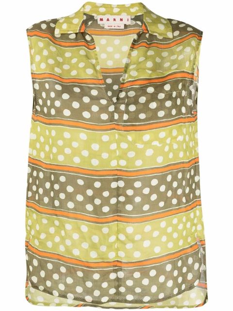 Marni polka-dot print blouse - Green - zdjęcie produktu nr 1