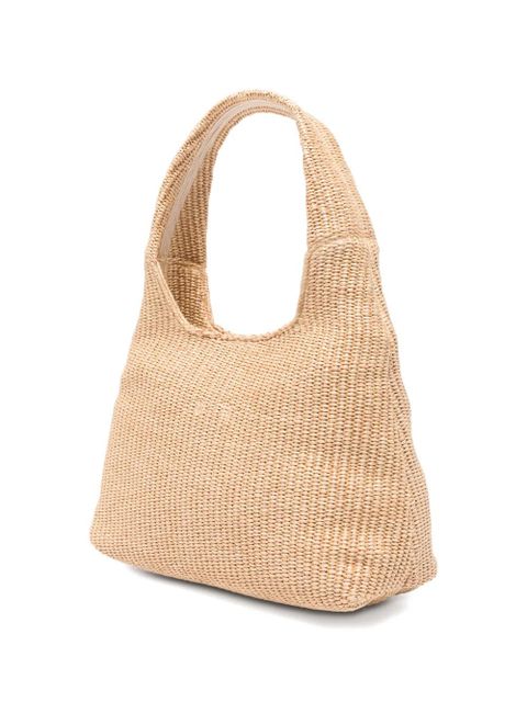 Jimmy Choo Beach Diamond logo-embroidered shoulder bag - Neutrals