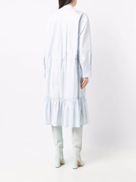 Marni tiered ruched dress - Blue