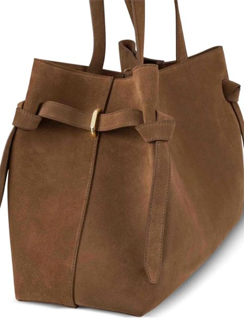 Yuzefi Gyoza suede tote bag - Brown
