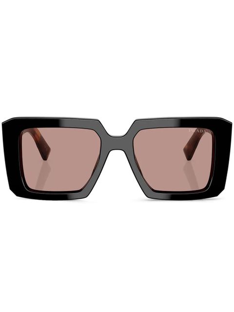 Prada Eyewear tortoiseshell-effect square sunglasses - Black - zdjęcie produktu nr 1
