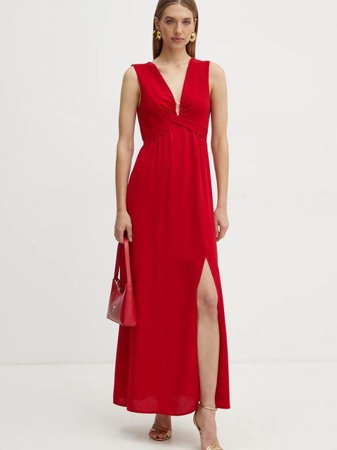 Morgan sukienka RCIL kolor czerwony maxi rozkloszowana RCIL - zdjęcie produktu nr 1