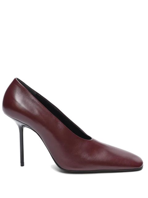 Victoria Beckham square-toe leather pumps - Red - zdjęcie produktu nr 2