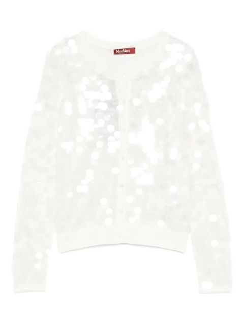 Max Mara sequin-embellished cardigan - White - zdjęcie produktu nr 1
