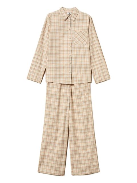 TWINSET Mannish check pyjama trousers and top - Neutrals - zdjęcie produktu nr 1